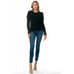 Ariella Lace Puff Sleeve Top -Best Clothing Store Ariella Lace Puff Sleeve Top BLACK 4 32248.1711573255