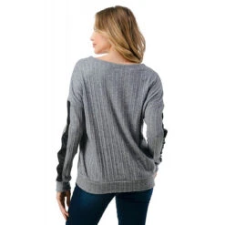 Ariella Ribbed Sweater 8 Ariella Ribbed Sweater -Best Clothing Store Ariella Ribbed Sweater GRAY 3 43267.1711573218