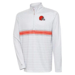 Antigua Browns Bullseye 1/4 Zip Pullover