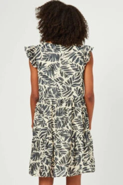 Hayden Botantical Print Ruffle Dress -Best Clothing Store Hayden Botantical Print Ruffle Dress IVORY 2 73979.1714678884